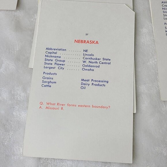 Milton Bradley United States Flash Cards  9002 Complete - Picture 12 of 15